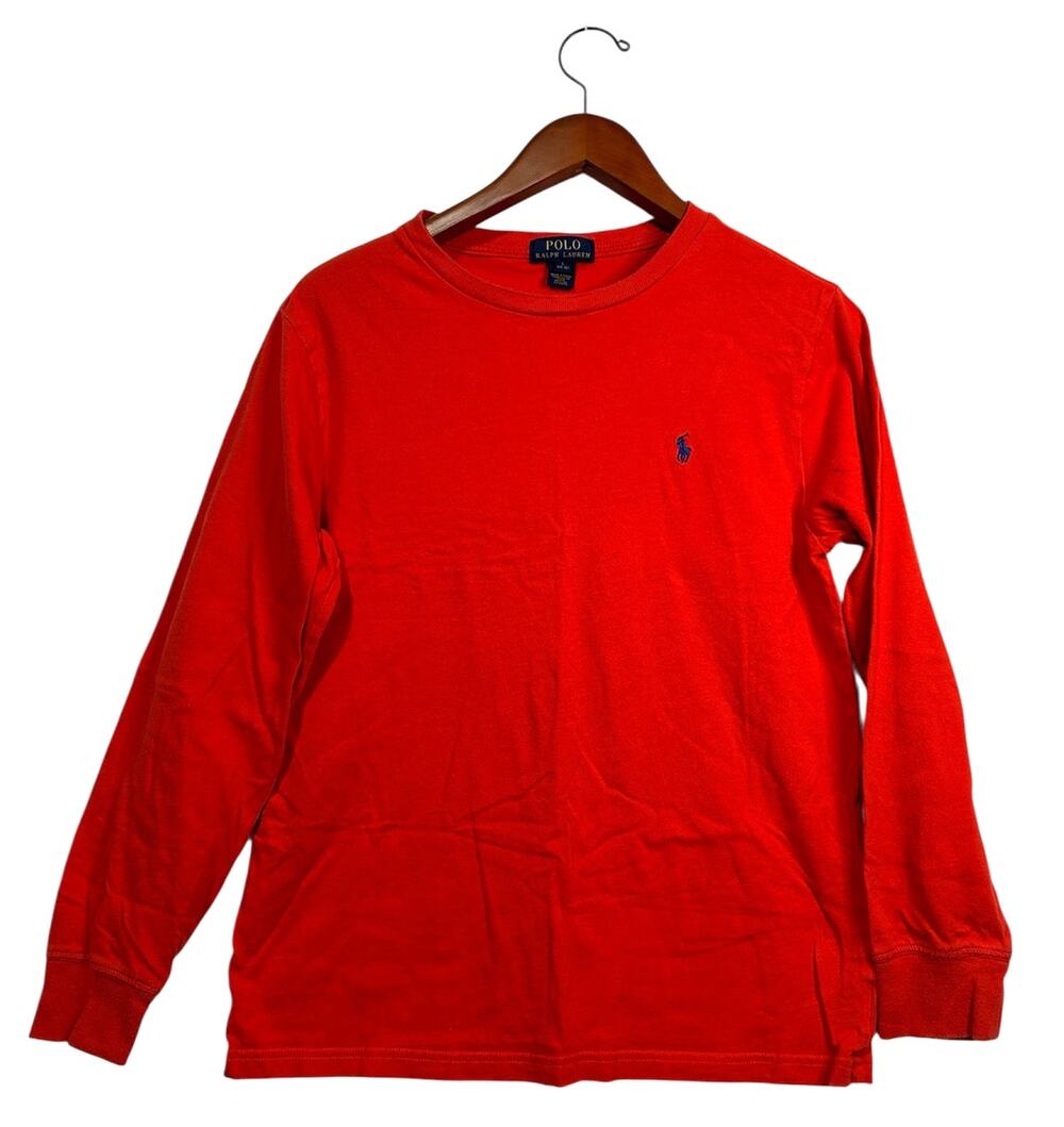 Youth L (14/16) | POLO Ralph Lauren Boy's 100% Cotton Long Sleeve Tee T-Shirt